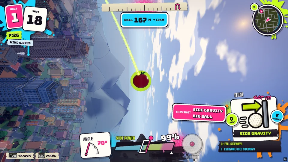 Side Gravity plus Big Ball — falling sideways